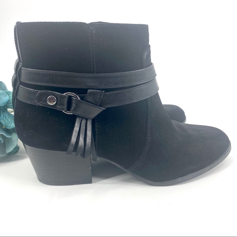 Alex Marie black suede tassel booties 9.5